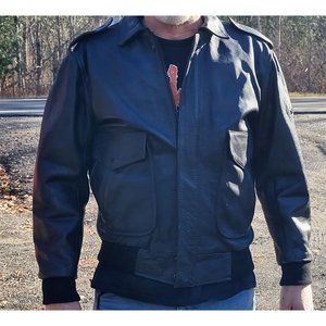 Vintage Pro Sport Soft Leather Black Biker Motorcycle Zipper Jacket Size 42